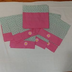 Flower power handmade reversible valances